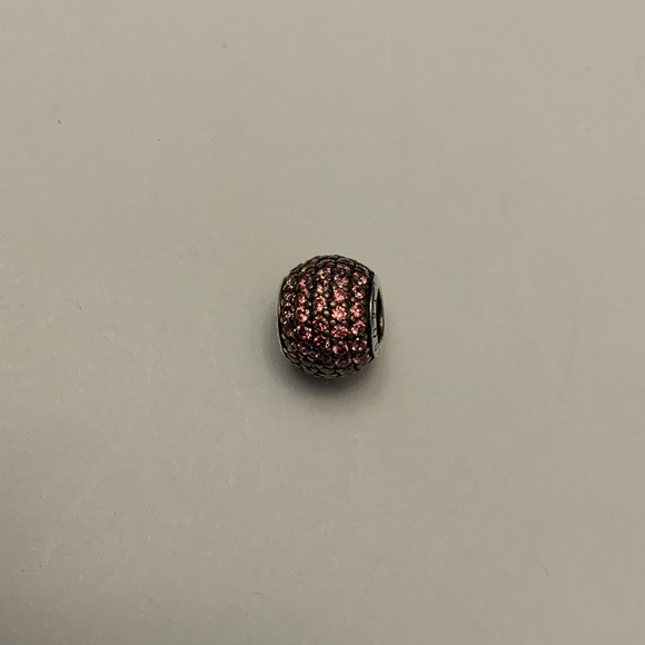 Pandora Pink Charm pave 925 Sterling silver ALE. - Picture 1 of 3